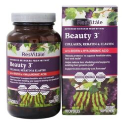 Viên uống đẹp da móng tóc ResVitale Beauty 3 90 Capsules 6 vien uong dep da mong toc resvitale beauty 3 90 capsules kc