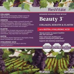 Viên uống đẹp da móng tóc ResVitale Beauty 3 90 Capsules 9 vien uong dep da mong toc resvitale beauty 3 90 capsules kd