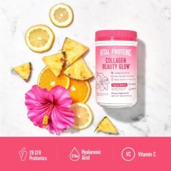 Collagen đẹp da, móng, tóc Vital Proteins Collagen Beauty Glow Tropical Hibiscus 305g 12 collagen dep da mong toc vital proteins collagen beauty glow tropical hibiscus 305g kcc