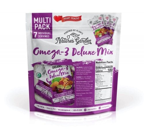 Hạt hỗn hợp Natures Garden Omega-3 Deluxe Mix 238g (7 gói x34g) 12 hat hon hop natures garden omega 3 deluxe mix 238g 7 goi x34g kd