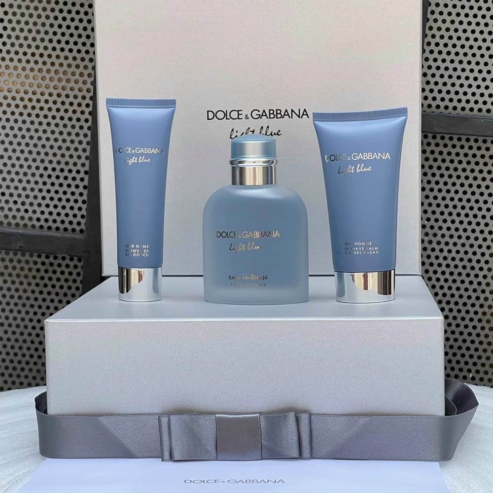 Nước hoa nam Dolce & Gabbana Light Blue Eau Intense Pour Homme EDP Set 3  món – Wowmart VN | 100% hàng ngoại nhập