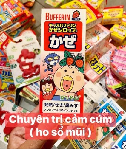 Siro Bufferin Đỏ cho bé cảm cúm, ho, sổ mũi 120ml (Vị dâu) 11 siro bufferin do cho be cam cum ho so mui 120ml vi dau ka