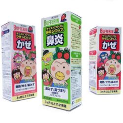 Siro Bufferin Hồng cho bé cảm cúm, ho, sổ mũi 120ml (Vị đào) 7 siro bufferin hong cho be cam cum ho so mui 120ml vi dao ka