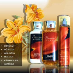 sua duong the bath body works body lotion huong sensual amber 236ml kb