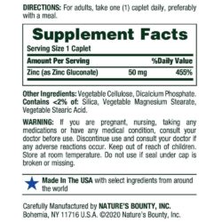 Viên uống bổ sung kẽm Nature’s Bounty Zinc 50mg 100 viên 15 vien uong bo sung kem natures bounty zinc 50mg 400 vien ke