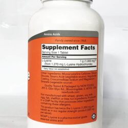 vien uong ho tro mien dich tang sinh collagen now l lysine 1000mg 250 tablets kc