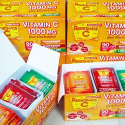 bot sui c tang de khang resistance c 1000mg plus electrolytes tangerine raspberry lemon 90 goi knb