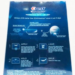 mieng dan kem may chieu lam trang rang crest 3d whitestrips professional white 38 mieng 1 light knd