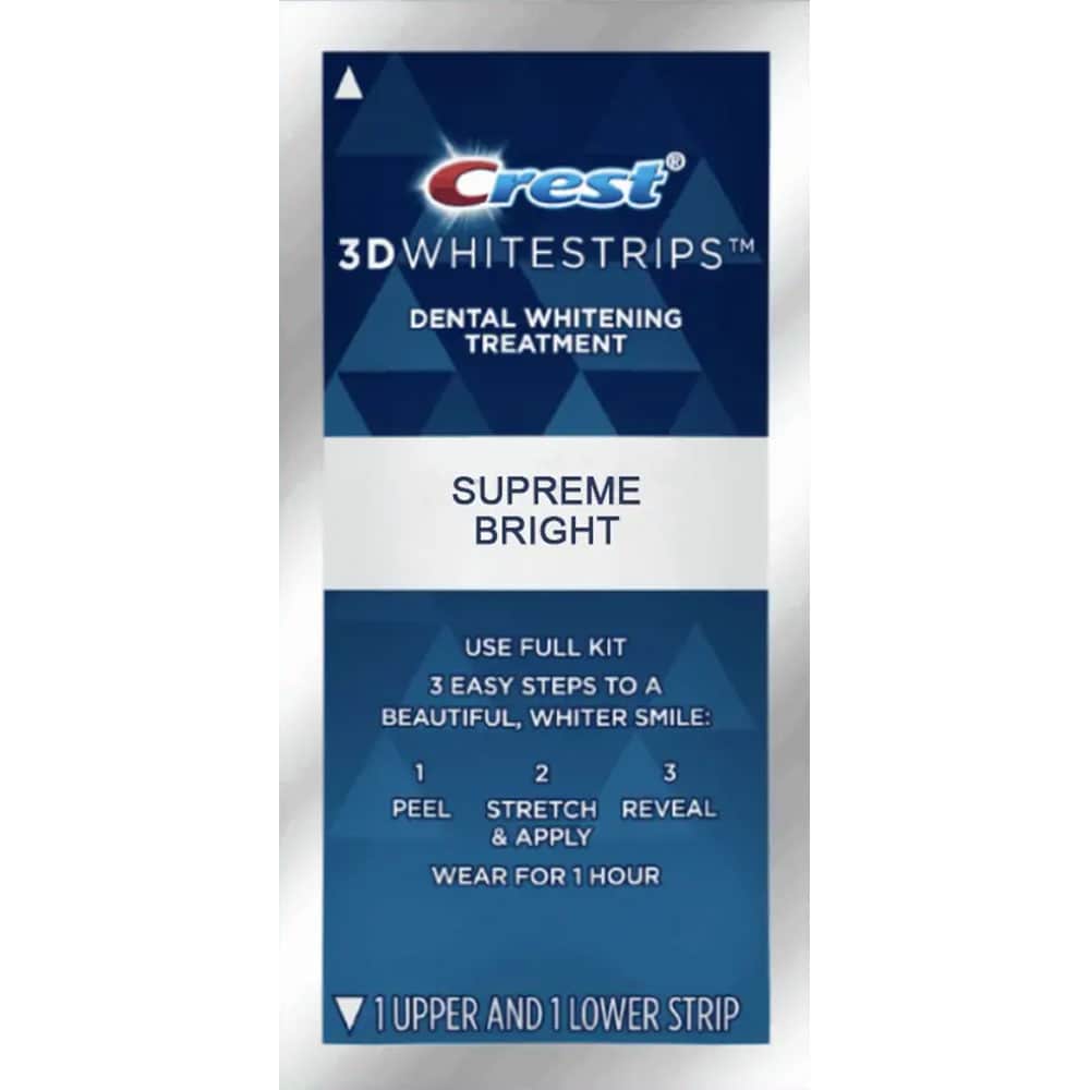 Miếng dán trắng răng Crest 3D Whitestrips Supreme Bright 42 miếng – Wowmart  VN | 100% hàng ngoại nhập