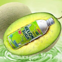 Thùng nước ngọt Soda Nhật Sangaria Melon Soda vị dưa lưới 500ml x24 chai 11 nuoc ngot soda nhat sangaria melon soda vi dua luoi 500ml kb