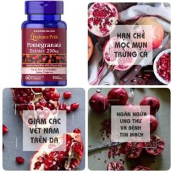Tinh chất lựu Puritan’s Pride Pomegranate Extract 250mg 60 Capsules 15 tinh chat luu puritans pride pomegranate extract 250mg 60 capsules kf
