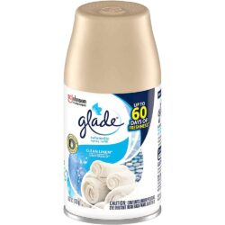 Set máy xịt thơm phòng tự động Glade chạy pin + 1 chai tinh dầu (Clean Linen) 12 tinh dau cho may xit thom phong tu dong glade clean linen 175g x2 kc