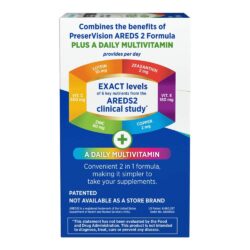 Viên uống bổ mắt cho người lớn (trên 50 tuổi) Preservision AREDS2 Multivitamin 2in1 Formula 100 Softgels 12 vien uong bo mat cho nguoi lon tren 50 tuoi preservision areds2 multivitamin 2in1 formula 100 softgels kd