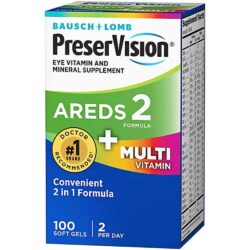 Viên uống bổ mắt cho người lớn (trên 50 tuổi) Preservision AREDS2 Multivitamin 2in1 Formula 100 Softgels 9 vien uong bo mat cho nguoi lon tren 50 tuoi preservision areds2 multivitamin 2in1 formula 100 softgels knb