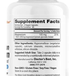 Viên uống bổ sung magie Doctor’s Best High Absorption Magnesium 105mg 120 viên 8 vien uong bo sung magie doctors best high absorption magnesium 105mg 120 vien ka