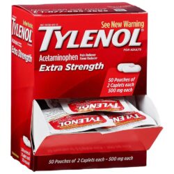 Viên uống Tylenol Acetaminophen Extra Strength 500mg 2 viên x50 gói (100 Caplets) 8 giam dau ha sot tylenol acetaminophen extra strength 500mg 2 vien x 50 goi 100 vien kb