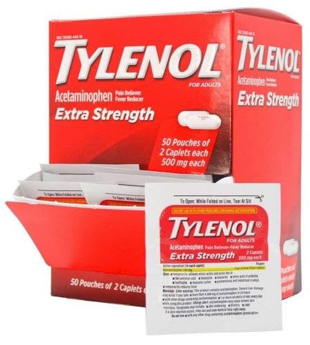 Viên uống Tylenol Acetaminophen Extra Strength 500mg 2 viên x50 gói (100 Caplets) 10 giam dau ha sot tylenol acetaminophen extra strength 500mg 2 vien x 50 goi 100 vien kc