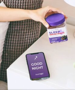 keo deo giup ngu ngon tang suc de khang natrol sleep immune health gummies melatonin 6mg 50 vien kh