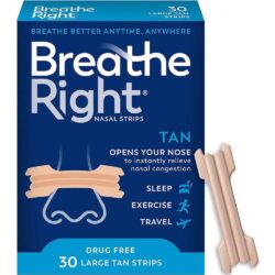 Miếng dán thông mũi, chống ngáy Breathe Right Original Tan Large 30 miếng (Xanh đậm) 5 mieng dan thong mui chong ngay breathe right original 30 mieng 110124 ka