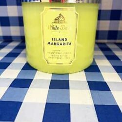 Nến thơm 3 tim Bath & Body Works White Barn Island Margarita Green 411g 7 nen thom 3 tim bath body works white barn island margarita green 411g kc