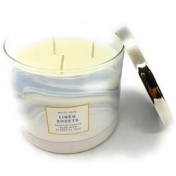 Nến thơm 3 tim Bath & Body Works White Barn Linen Sheets 411g 7 nen thom 3 tim bath body works white barn linen sheets 411g kb