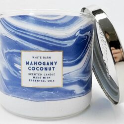 Nến thơm 3 tim Bath & Body Works White Barn Mahogany Coconut 411g 7 nen thom 3 tim bath body works white barn mahogany coconut 411g kb