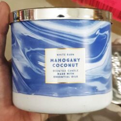 Nến thơm 3 tim Bath & Body Works White Barn Mahogany Coconut 411g 9 nen thom 3 tim bath body works white barn mahogany coconut 411g kd
