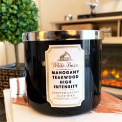 Nến thơm 3 tim Bath & Body Works White Barn Mahogany Teakwood High Intensity 411g 7 nen thom 3 tim bath body works white barn mahogany teakwood high intensity 411g ka