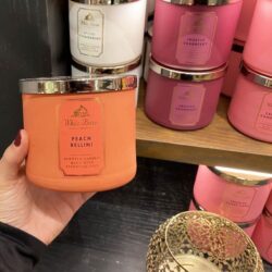 Nến thơm 3 tim Bath & Body Works White Barn Peach Bellini 411g 9 nen thom 3 tim bath body works white barn peach bellini 411g kc