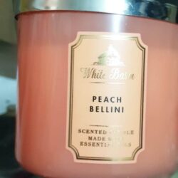 Nến thơm 3 tim Bath & Body Works White Barn Peach Bellini 411g 6 nen thom 3 tim bath body works white barn peach bellini 411g kd