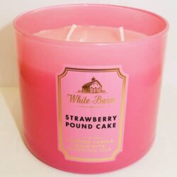 Nến thơm 3 tim Bath & Body Works White Barn Strawberry Pound Cake 411g 7 nen thom 3 tim bath body works white barn strawberry pound cake 411g kb