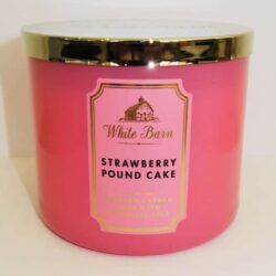 Nến thơm 3 tim Bath & Body Works White Barn Strawberry Pound Cake 411g 6 nen thom 3 tim bath body works white barn strawberry pound cake 411g kc
