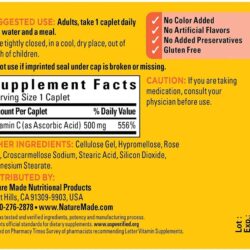 vien bo sung vitamin c nature made c 500mg 130 caplets with rose hips kd