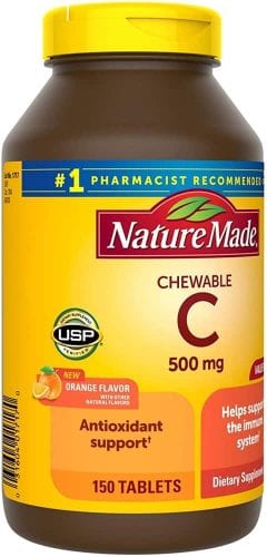vien ngam vitamin c tang de khang nature made chewable c 500mg 150 tablets vi cam kd