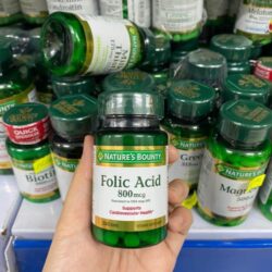 Viên uống bổ sung axit Folic Nature’s Bounty Folic Acid 800mcg 250 Tablets 8 vien uong bo sung axit folic natures bounty folic acid 800mcg 250 tablets ka