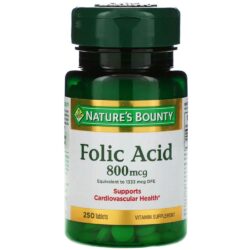 Viên uống bổ sung axit Folic Nature’s Bounty Folic Acid 800mcg 250 Tablets 10 vien uong bo sung axit folic natures bounty folic acid 800mcg 250 tablets kc