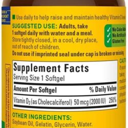 vien uong bo sung vitamin d3 nature made vitamin d3 2000iu 50mcg 90 softgels kc