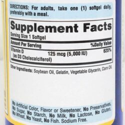 Viên uống bổ sung Vitamin D3 Puritan’s Pride Vitamin D3 125mcg (5000 IU) 100 Softgels 18 vien uong bo sung vitamin d3 puritans pride vitamin d3 125mcg 5000 iu 100 softgels 250724 kh