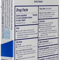 Viên uống cắt cơn ho có đàm, tức ngực Mucinex 600mg 20 viên 7 vien uong cat con ho co dam tuc nguc mucinex 600mg 20 vien kb