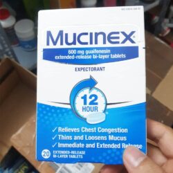Viên uống cắt cơn ho có đàm, tức ngực Mucinex 600mg 20 viên 9 vien uong cat con ho co dam tuc nguc mucinex 600mg 20 vien kd