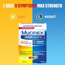 vien uong giam cam cum mucinex fast max cold flu day night 24 liquid gels kc