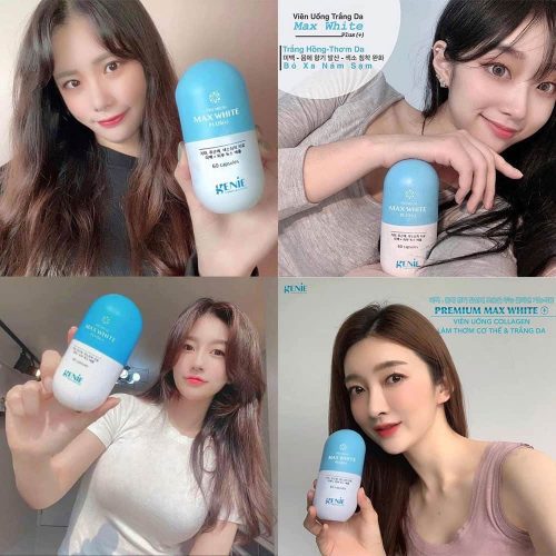 Viên uống trắng da Genie Premium Max White Plus Hàn Quốc 60 viên 10 vien uong trang da genie premium max white plus han quoc 60 vien knf