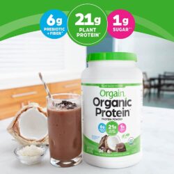 bot protein huu co orgain organic protein 920g huong chocolate coconut kb