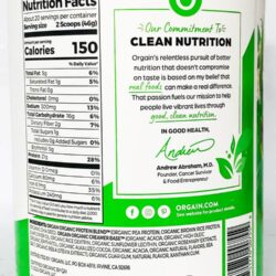 bot protein huu co orgain organic protein 920g huong chocolate coconut kf