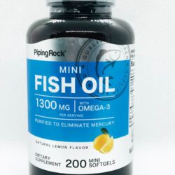 Dầu cá Omega-3 Piping Rock Mini Fish Oil 1300mg 200 viên (Vị Chanh) 6 dau ca omega 3 piping rock mini fish oil 1300mg 200 vien vi chanh ka