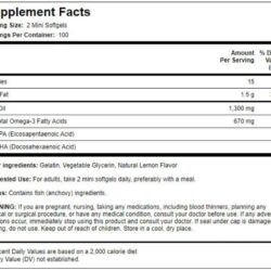 Dầu cá Omega-3 Piping Rock Mini Fish Oil 1300mg 200 viên (Vị Chanh) 9 dau ca omega 3 piping rock mini fish oil 1300mg 200 vien vi chanh kd