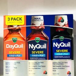 siro cam vicks dayquil nyquil cold flu severe 354ml x3 chai 1 day 2 night berry flavor kf