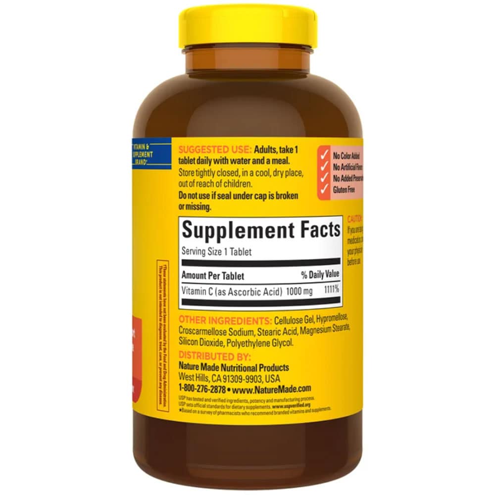 Viên bổ sung Vitamin C Nature Made Extra Strength Vitamin C 1000mg 365 Tablets 2 Viên bổ sung Vitamin C Nature Made Extra Strength Vitamin C 1000mg 365 Tablets - Ảnh 2