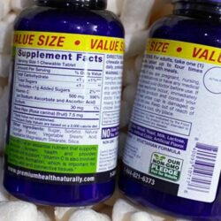 vien nhai bo sung vitamin c premium health naturally chewable c 500 180 vien kb