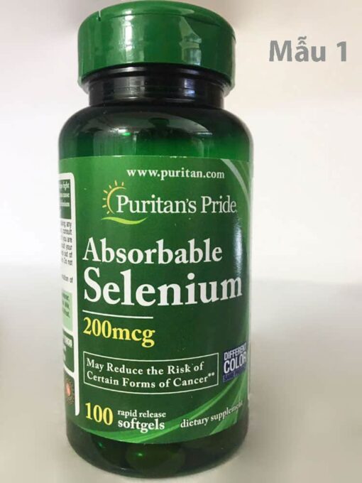 vien uong bo sung selenium ngan ngua ung thu puritans pride absorbable selenium 200mcg 100 softgels 270924 ka
